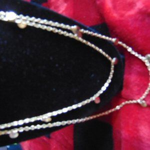 Long Silver necklace with small medallions